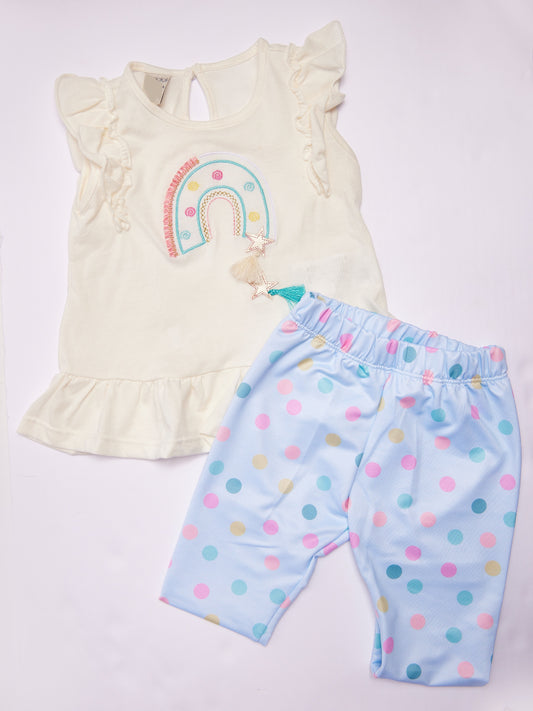 Polka Rainbow Blue Set