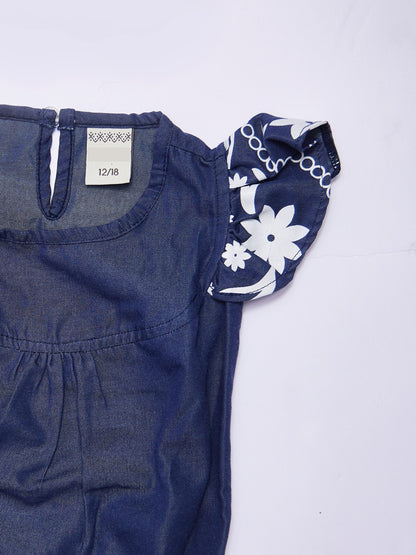 Overall Denim Flower