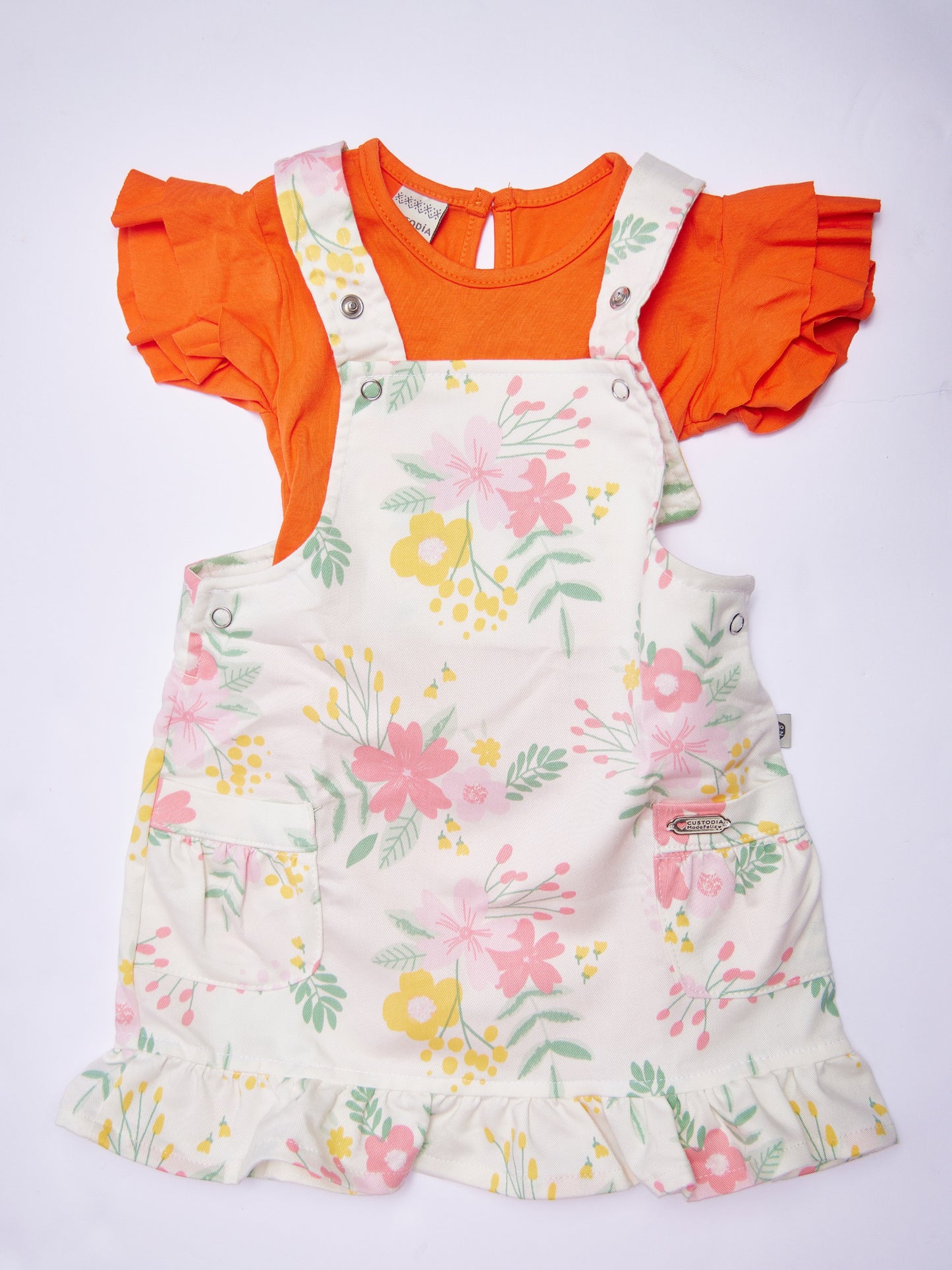 Peony Orange Overall