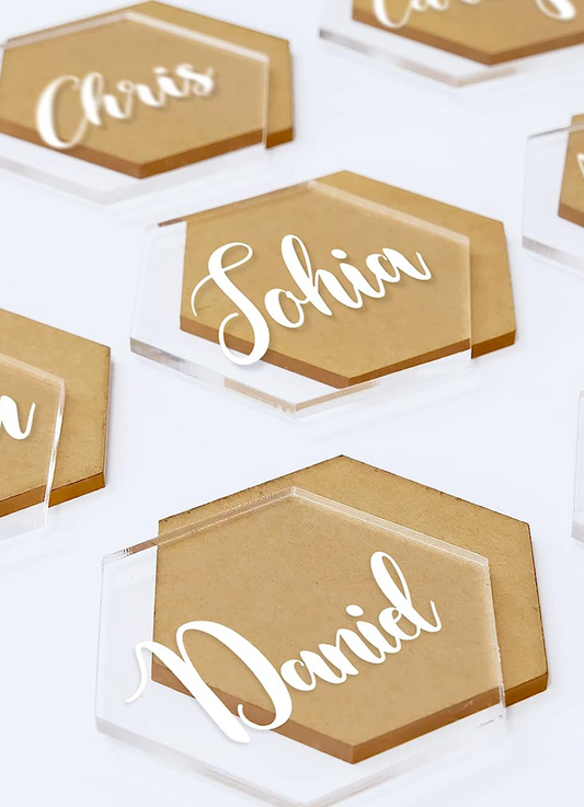 Hexagon Place Cards (10pc)